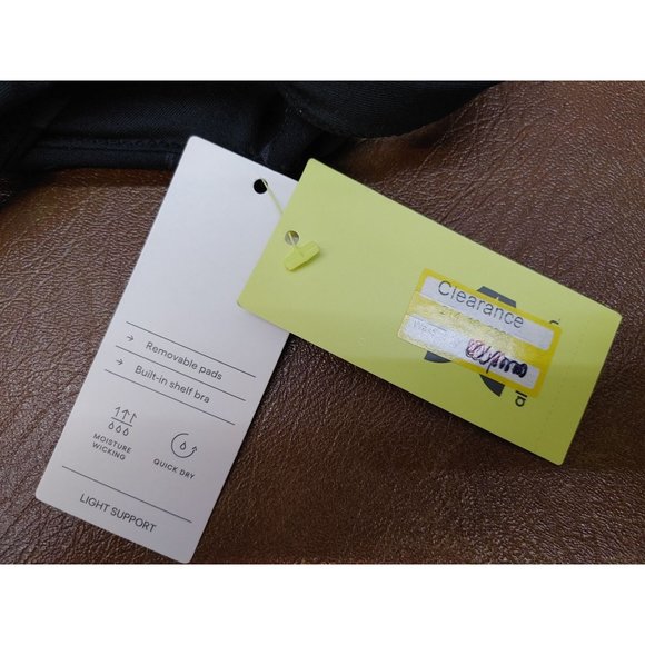 Women's Marbel Print Longline Cropped Tank Bra - All in Motion Black Size XS - Picture 6 of 6